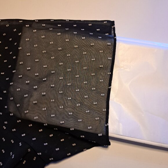 MADEWELL Flutter-Sleeve Peplum Top CLIPDOT blouse Sz MEDIUM Silky soft ROMANTIC - Picture 9 of 15